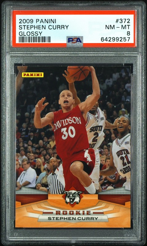 2009 Panini Stephen Curry #372 Glossy PSA 8