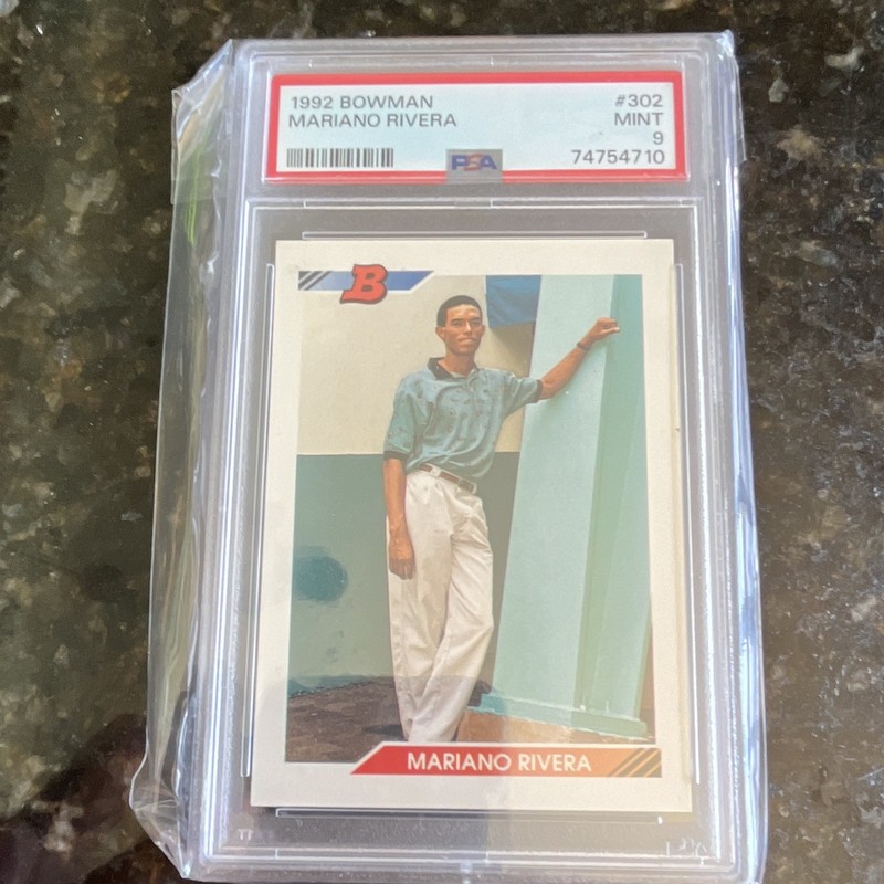 Bowman 1992 Mariano Rivera #302 Rookie PSA 9 New York Yankees