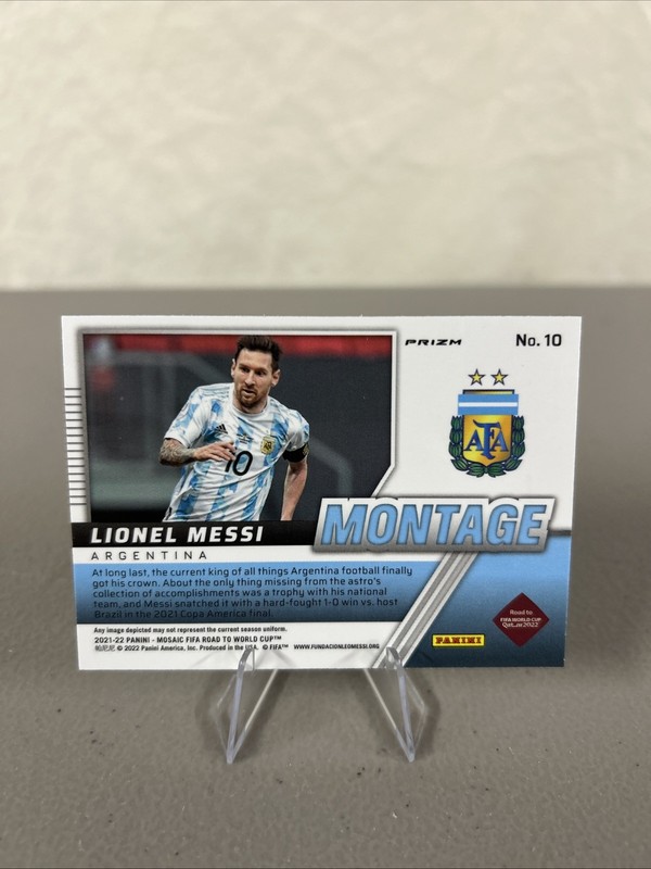 2021-22 Panini FIFA Road to World Cup - Montage Lionel Messi #10 Mosaic Prizm view 2