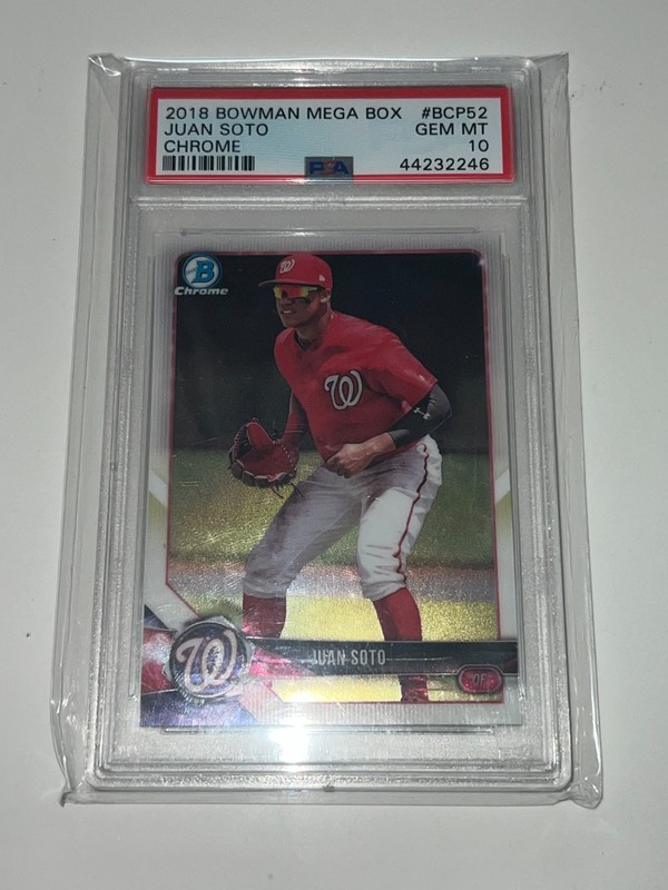 2018 Bowman Chrome Mega Box Juan Soto #BCP52 Rookie PSA 10 GEM-MT