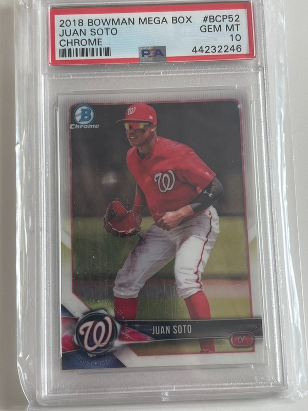 2018 Bowman Chrome Mega Box Juan Soto #BCP52 Rookie PSA 10 GEM-MT view 2