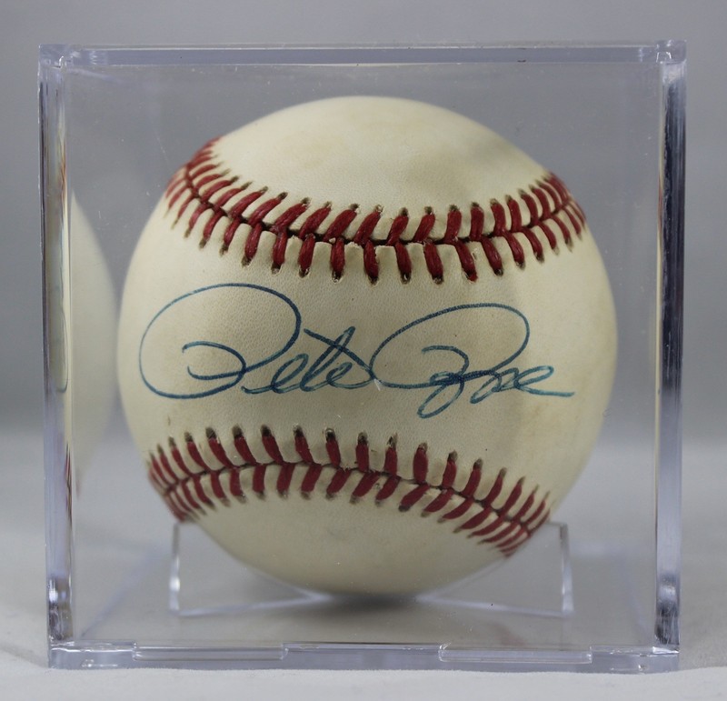 Signed "Giamatti" Baseball ~Pete Rose~ Autograph "Charlie Hustle" Reds ~ PSA/DNA