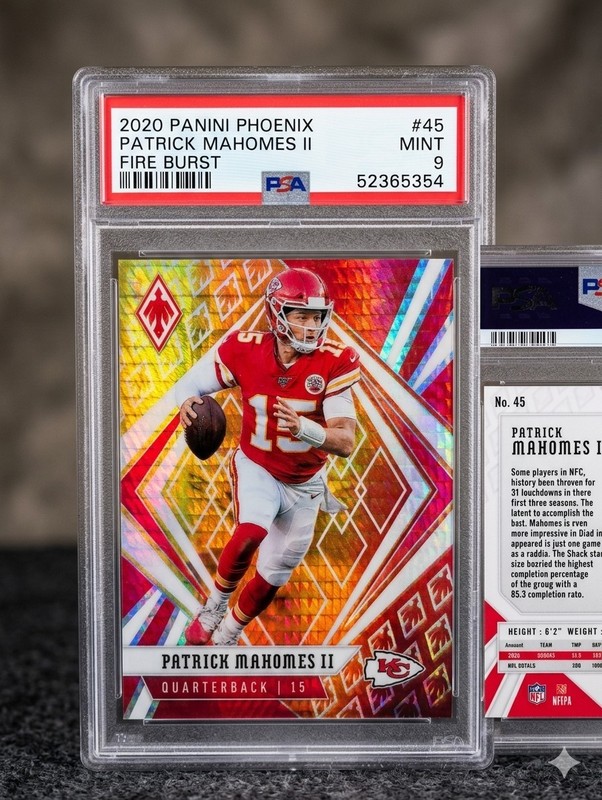 2020 Panini Phoenix - Patrick Mahomes II #45 Fire Burst PSA 9