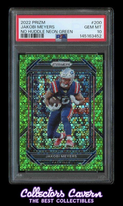 2022 Panini Prizm No Huddle Neon Green #200 Jakobi Meyers PSA 10 (GEM MINT) #4/5