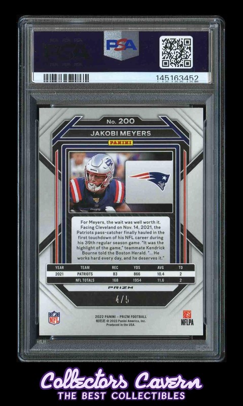 2022 Panini Prizm No Huddle Neon Green #200 Jakobi Meyers PSA 10 (GEM MINT) #4/5 view 2