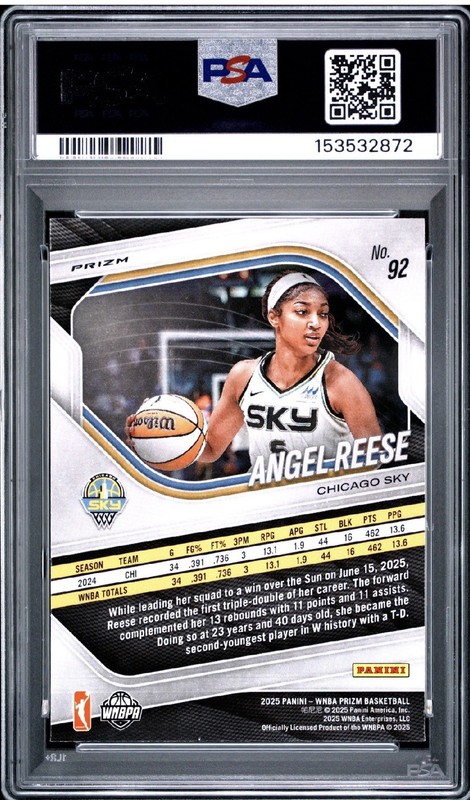 2025 ANGEL REESE PRIZM WNBA LOGO PSA 9🔥POP 1 NONE HIGHER🔥DREAM🎉SKY🎉LSU🎉 view 2