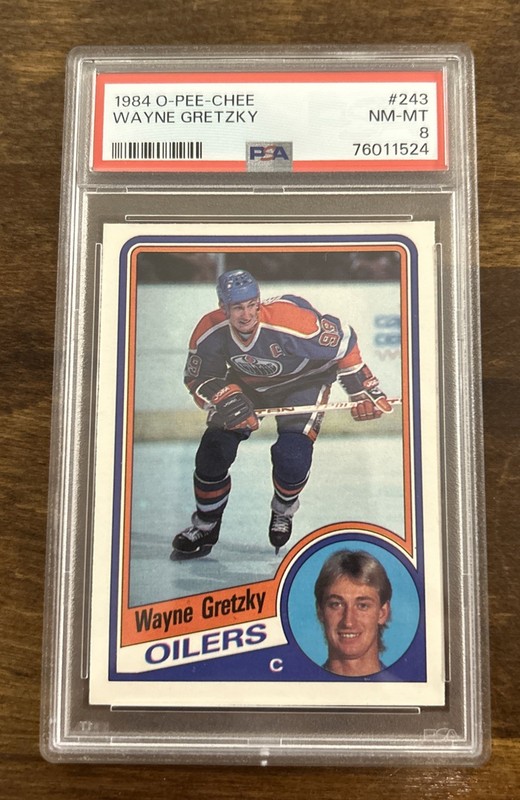 1984 O Pee Chee Wayne Gretzky 243 Nicely CENTERED Oilers GOAT PSA 8