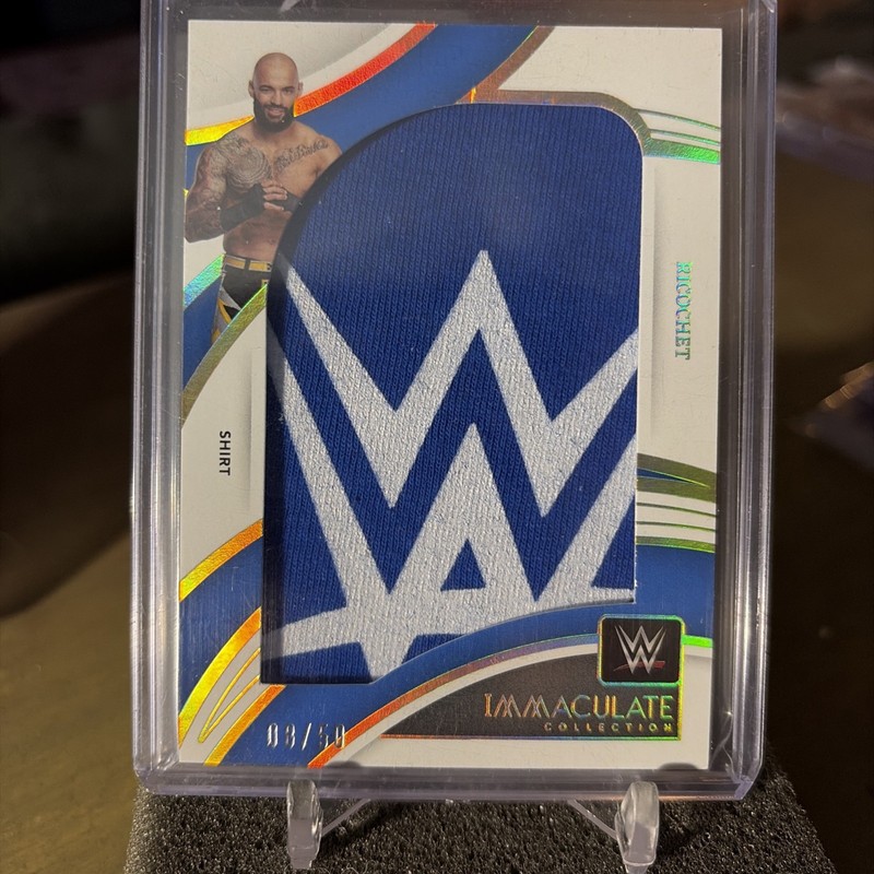 2022 Panini Immaculate WWE RICOCHET Jumbo Shirt Relic 06/50 FULL LOGOMAN