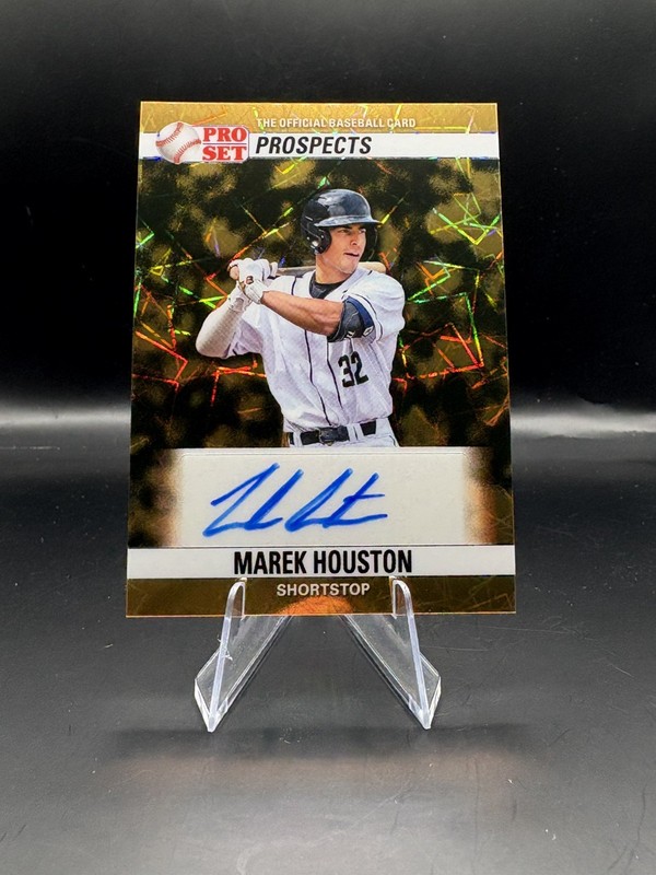 2026 Leaf Pro Set Metal Marek Houston Prospect Auto #1/1 Twins view 1