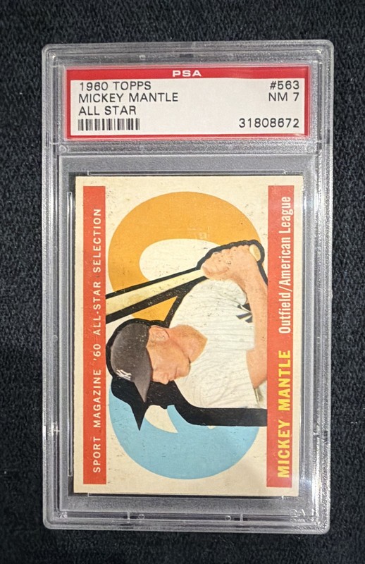 1960 Topps - High # Mickey Mantle #563 PSA 7 NM