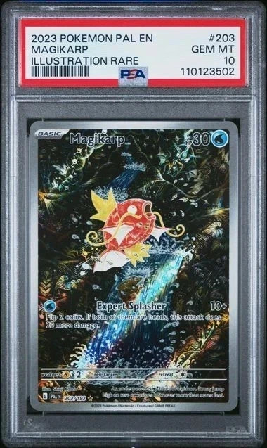 Magikarp 203/193 Illustration Rare - GEM MINT PSA 10. Pokemon S&V Paldea Evolved view 2