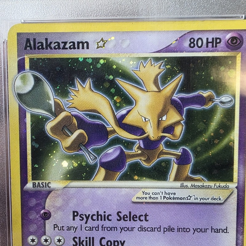 2006 Pokemon Gold Star Alakazam - Holo #99 Ex Crystal Guardians PSA 4 view 2