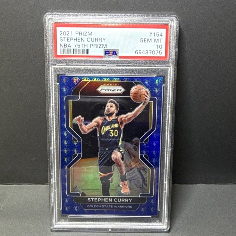 2021 Prizm Stephen Curry NBA 75th Anniversary Prizm #154 PSA 10 🔥Warriors