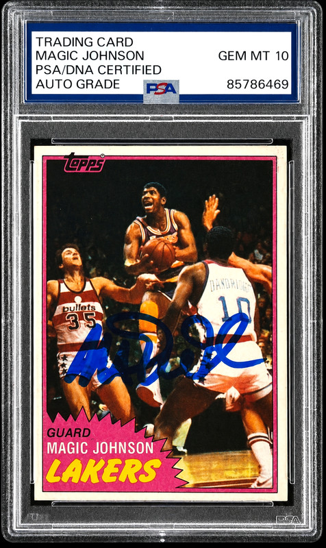 🏀 Magic Johnson 1981-82 Topps #21 Signed PSA Auto 10 🔥 Lakers Legend HOF