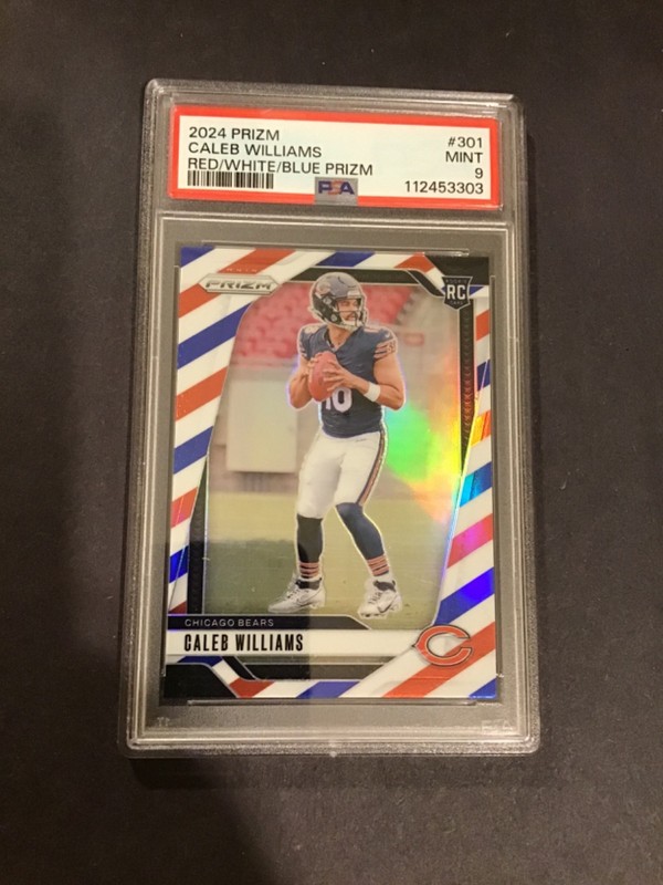 2024 Prizm Caleb Williams Rc Red White Blue #301 PSA 9 Bears