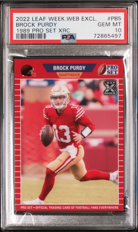 2022 Brock Purdy Leaf Pro Set PSA 10 San Francisco 49ers Rookie XRC Card RC QTY