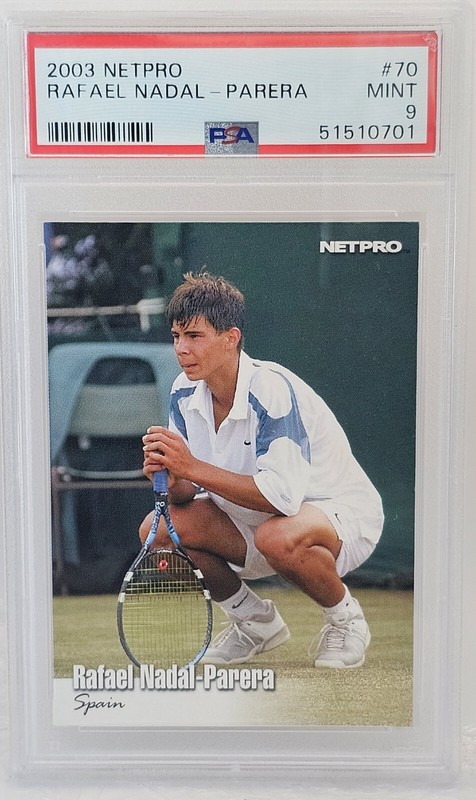 Rafael Nadal-Parera 2003 Netpro #70 PSA Graded Mint "9" view 1
