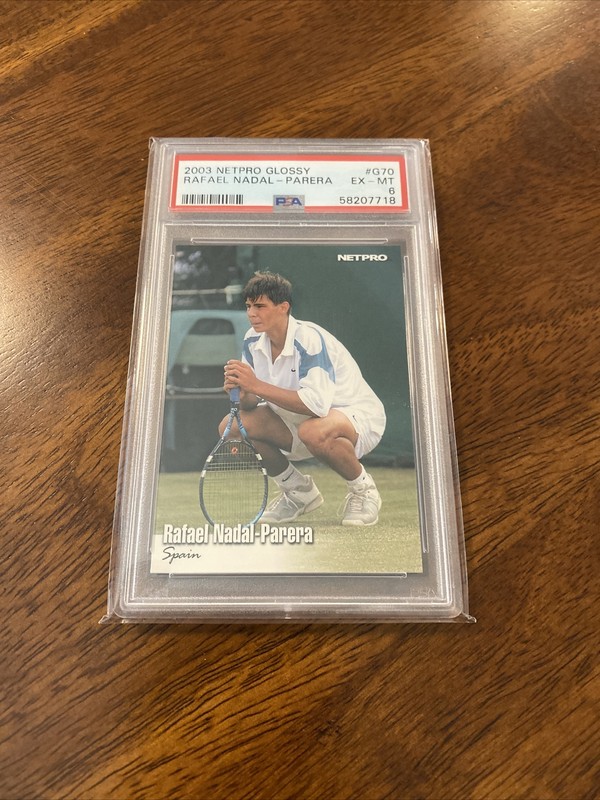2003 NETPRO GLOSSY #G70 RC ROOKIE RAFAEL NADAL PSA 6 /5000 GREATEST ON CLAY 🎾 view 1