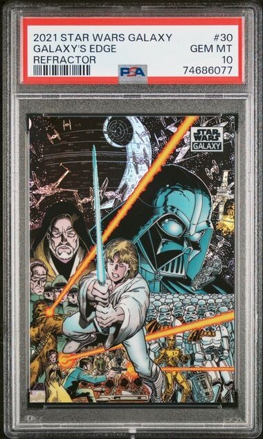 2021 Topps Chrome Star Wars Galaxy #30 Galaxy's Edge Refractor PSA 10 Gem Mint