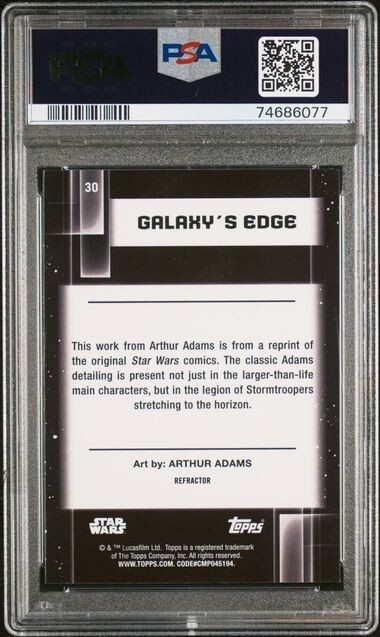 2021 Topps Chrome Star Wars Galaxy #30 Galaxy's Edge Refractor PSA 10 Gem Mint view 2