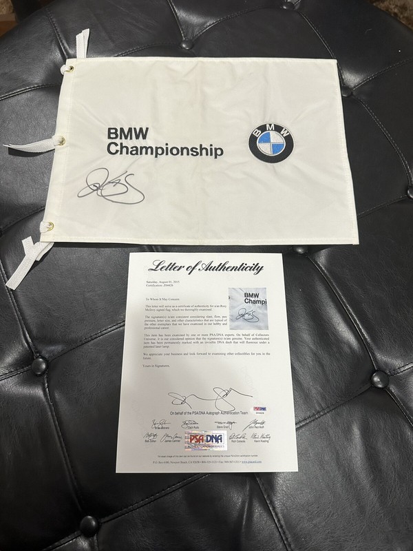 RORY MCILROY Autographed 2012 BMW CHAMPIONSHIP Signed flag PSA/DNA COA LOA
