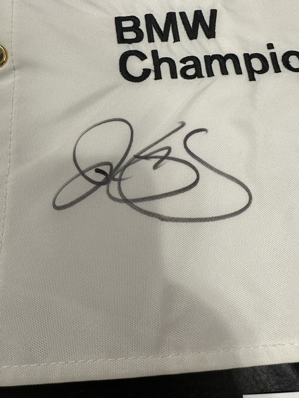 RORY MCILROY Autographed 2012 BMW CHAMPIONSHIP Signed flag PSA/DNA COA LOA view 2
