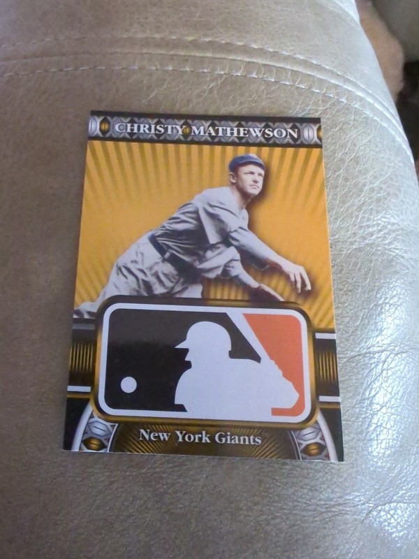 2010 TOPPS LOGOMAN HTA #HTA-46 CHRISTY MATHEWSON NEW YORK GIANTS