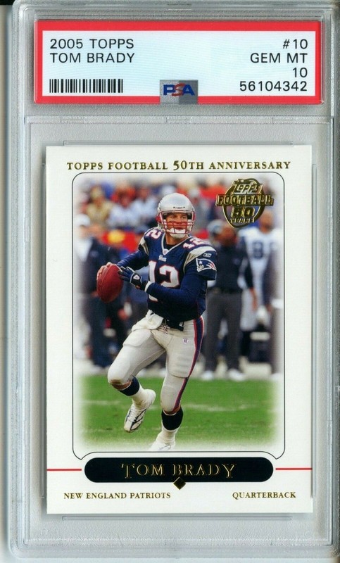 2005 Topps #10 Tom Brady PSA 10 Gem Mint New England Patriots