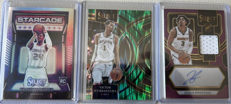 Victor Wembanyama/Brandon Miller/Julian Strawther RC BUYBACK Pack! PLEASE READ!