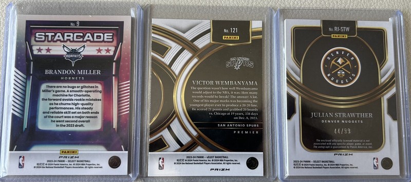 Victor Wembanyama/Brandon Miller/Julian Strawther RC BUYBACK Pack! PLEASE READ! view 2