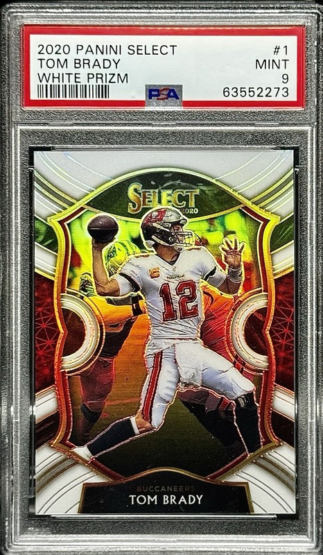 Tom Brady PSA 9 - 2020 Select #1 WHITE PRIZM /35 - Tampa Bay Buccaneers