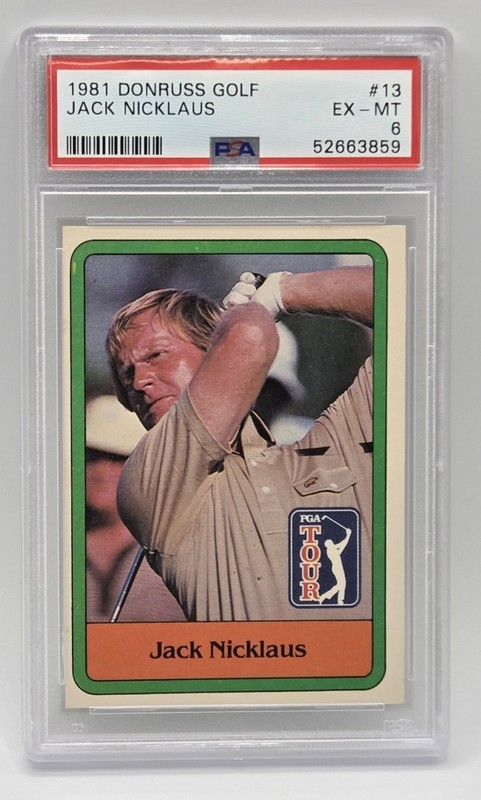 1981 Donruss Golf Jack Nicklaus #13 PSA EX-MT 6