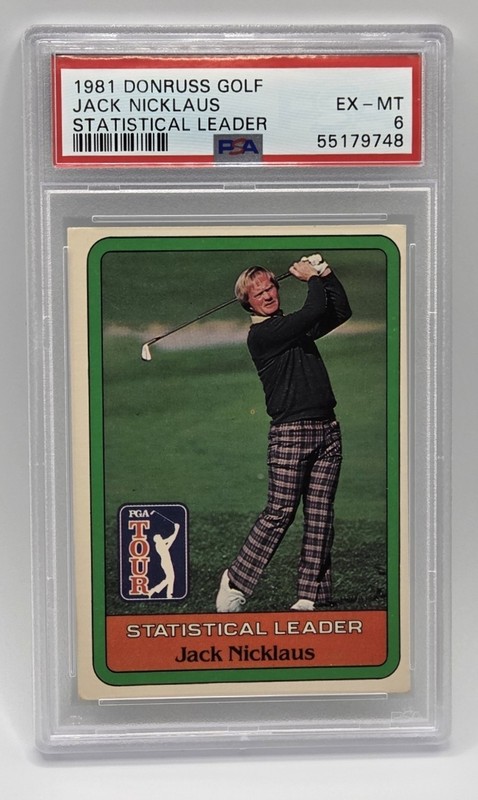 1981 Donruss Golf Jack Nicklaus Statistical Leader PSA EX-MT 6