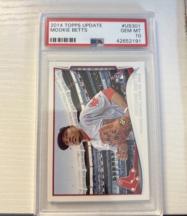 2014 Topps Update #US301 Mookie Betts Red Sox Dodgers RC Rookie PSA 10 GEM MINT