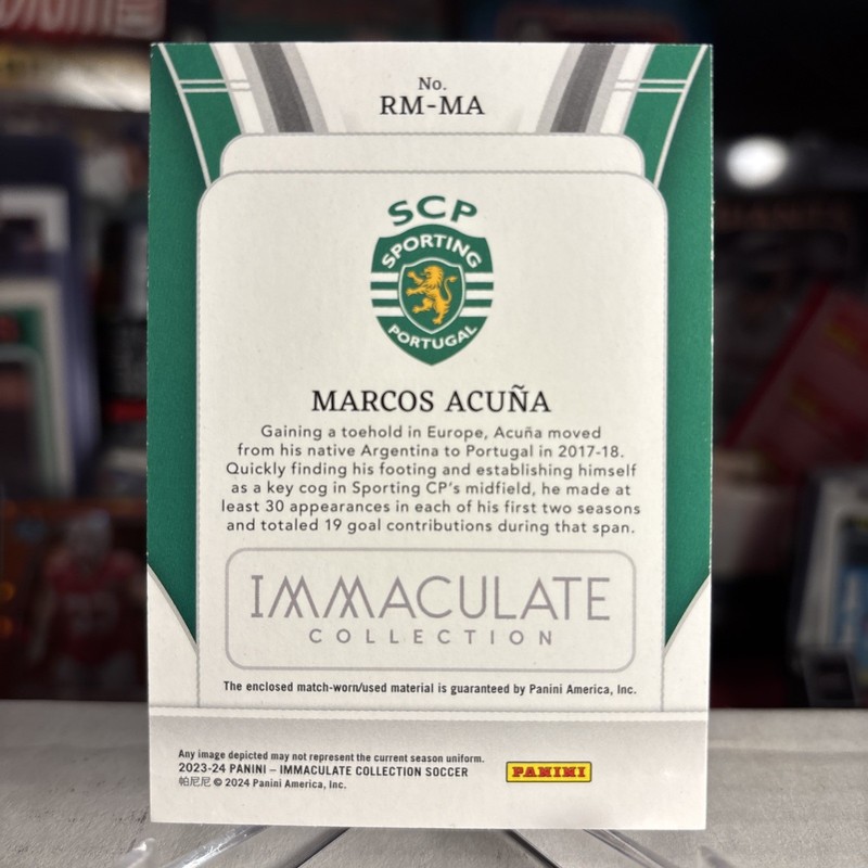 Marcos Acuna 2023-24 Panini Immaculate RARE Match Worn Relic MEM SSP /10 ⭐️ MINT view 2