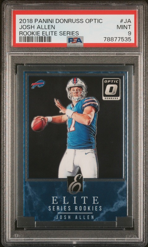 2018 DONRUSS OPTIC - JOSH ALLEN - ROOKIE ELITE SERIES #JA (RC) PSA 9