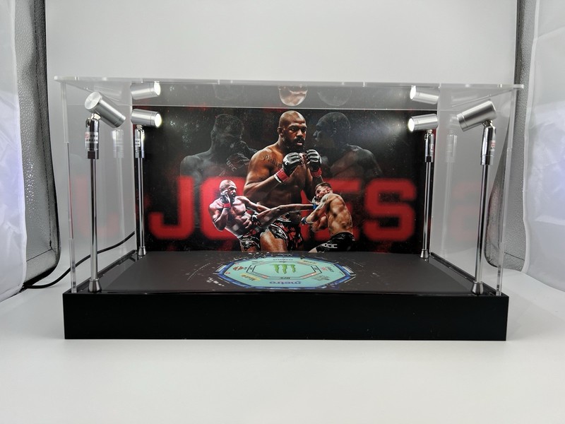 Jon Jones UFC Custom 2-3 PSA Card Display Case W/ LED Lights