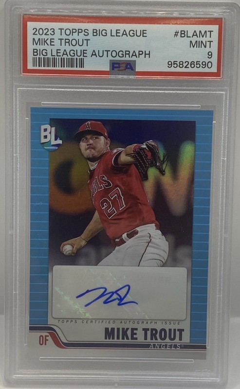 2023 Topps Big League Mike Trout Autograph Auto PSA 9 MINT ANGELS