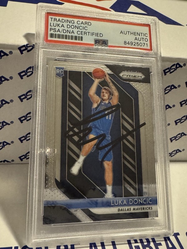 LUKA DONCIC SIGNED 2018-19 PANINI PRIZM ROOKIE AUTO PSA DNA AUTHENTIC MAVERICKS