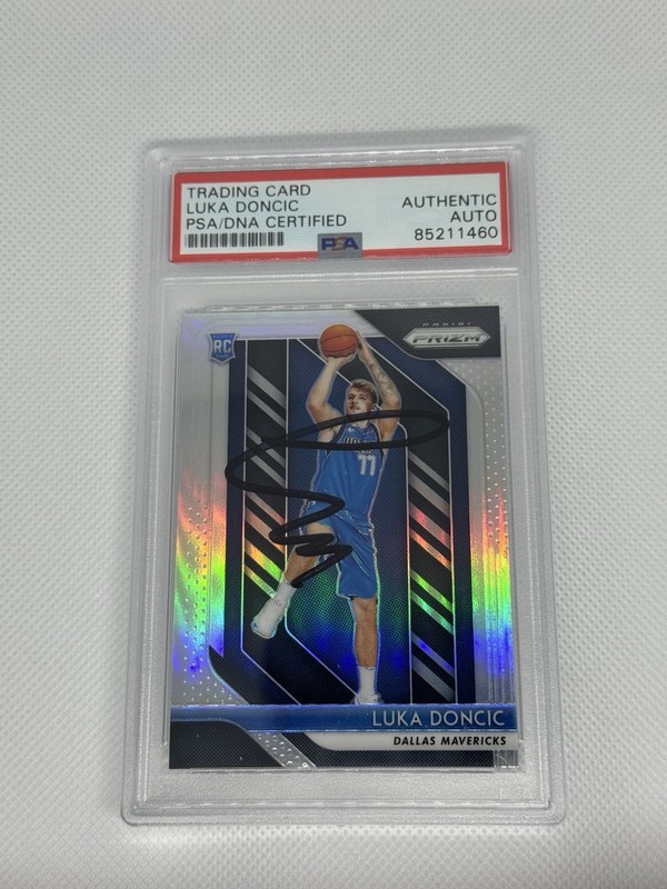 LUKA DONCIC SIGNED 2018-19 PANINI PRIZM SILVER ROOKIE AUTO PSA DNA AUTHENTIC RC 