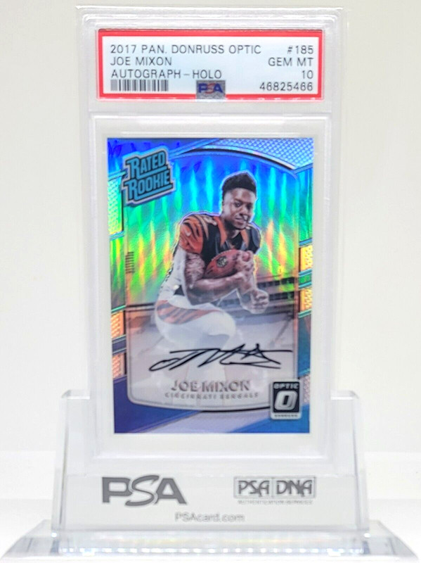 2017 OPTIC JOE MIXON SSP RC AUTO HOLO PRIZM #185 PSA 10 GEM MINT #27/79 POP 2