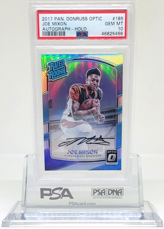 2017 OPTIC JOE MIXON SSP RC AUTO HOLO PRIZM #185 PSA 10 GEM MINT #27/79 POP 2 view 2