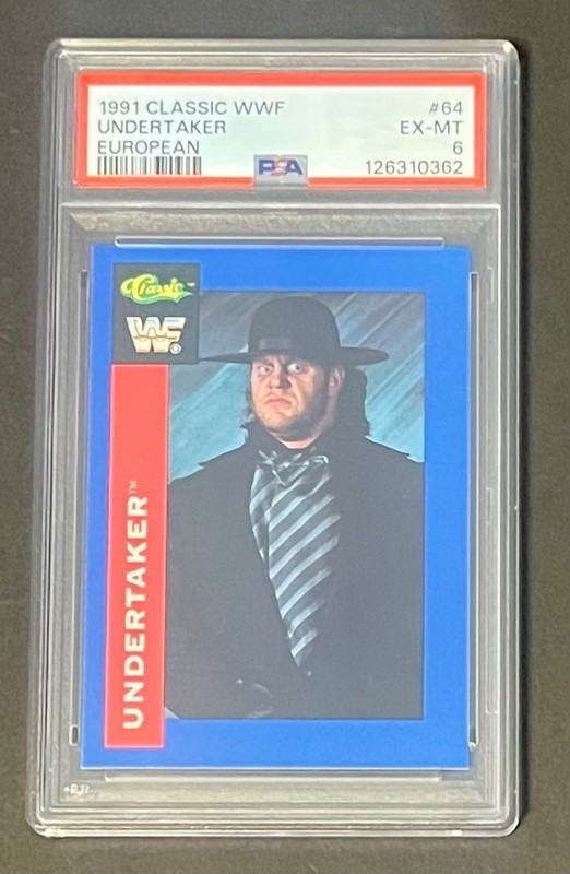 1991 classic WWF European undertaker RC #64 PSA 6 Campaign Cover POP 3, 7 Higher