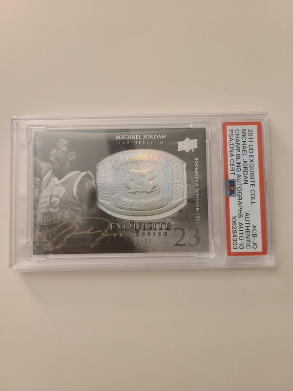 2011-12 Upper Deck Exquisite 76/99# Michael Jordan Autograph PSA / DNA Auto 10