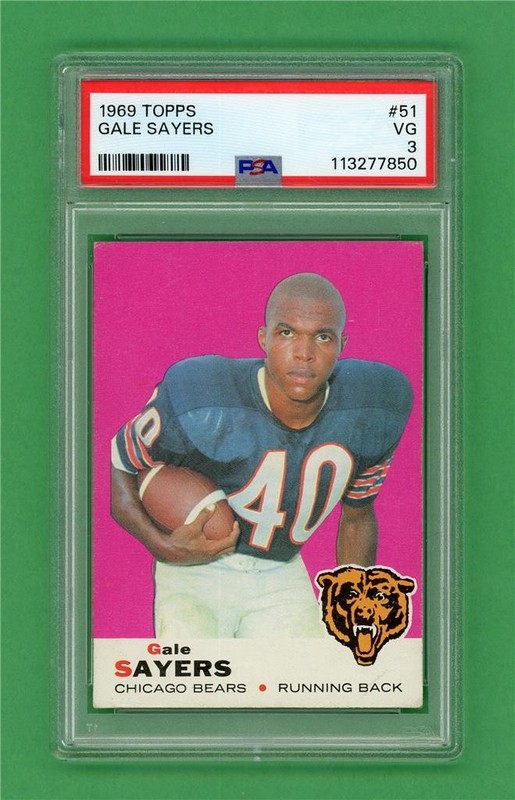 1969 Topps #51 Gale Sayers ** PSA VG 3 * Chicago Bears vintage old football card