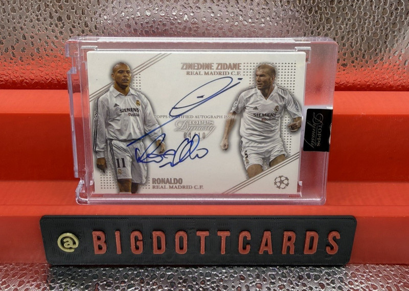 Ronaldo & Zinedine Zidane 04/10 Autograph 2022-23 Topps Dynasty UEFA 
