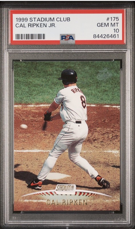 1999 STADIUM CLUB #175 CAL RIPKEN JR. ORIOLES HOF PSA 10