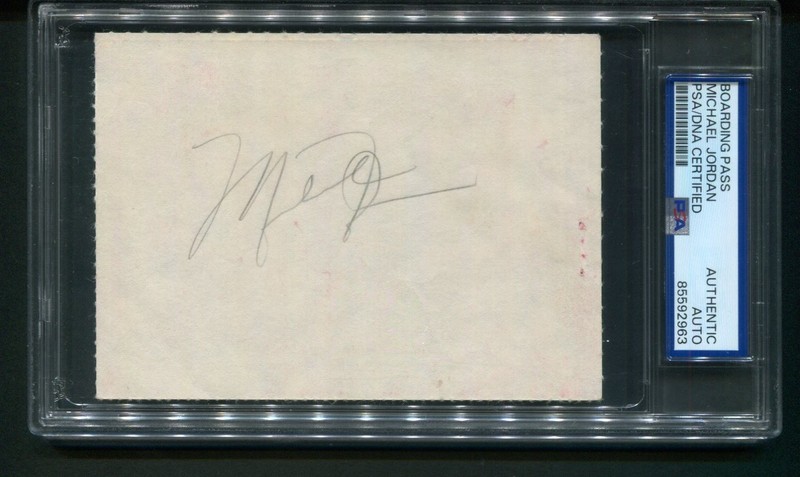 Michael Jordan Signed Boarding Pass Auto Autograph PSA DNA