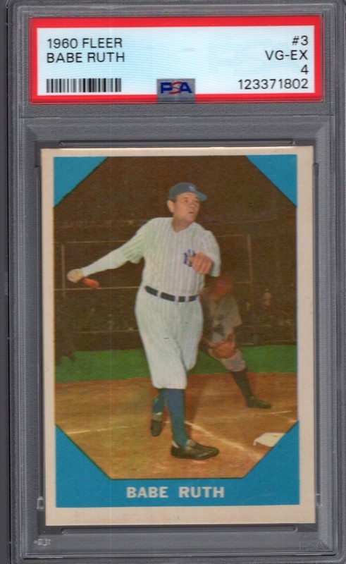 1960 Fleer Baseball Greats #3 BABE RUTH PSA 4 VG/EX  New York YANKEES  High End