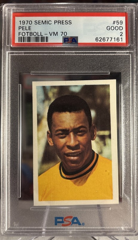 PELE 1970 Semic Press Fotboll-VM 70 #59 Brazil FIFA Vintage GOAT ⭐️ Graded PSA 2